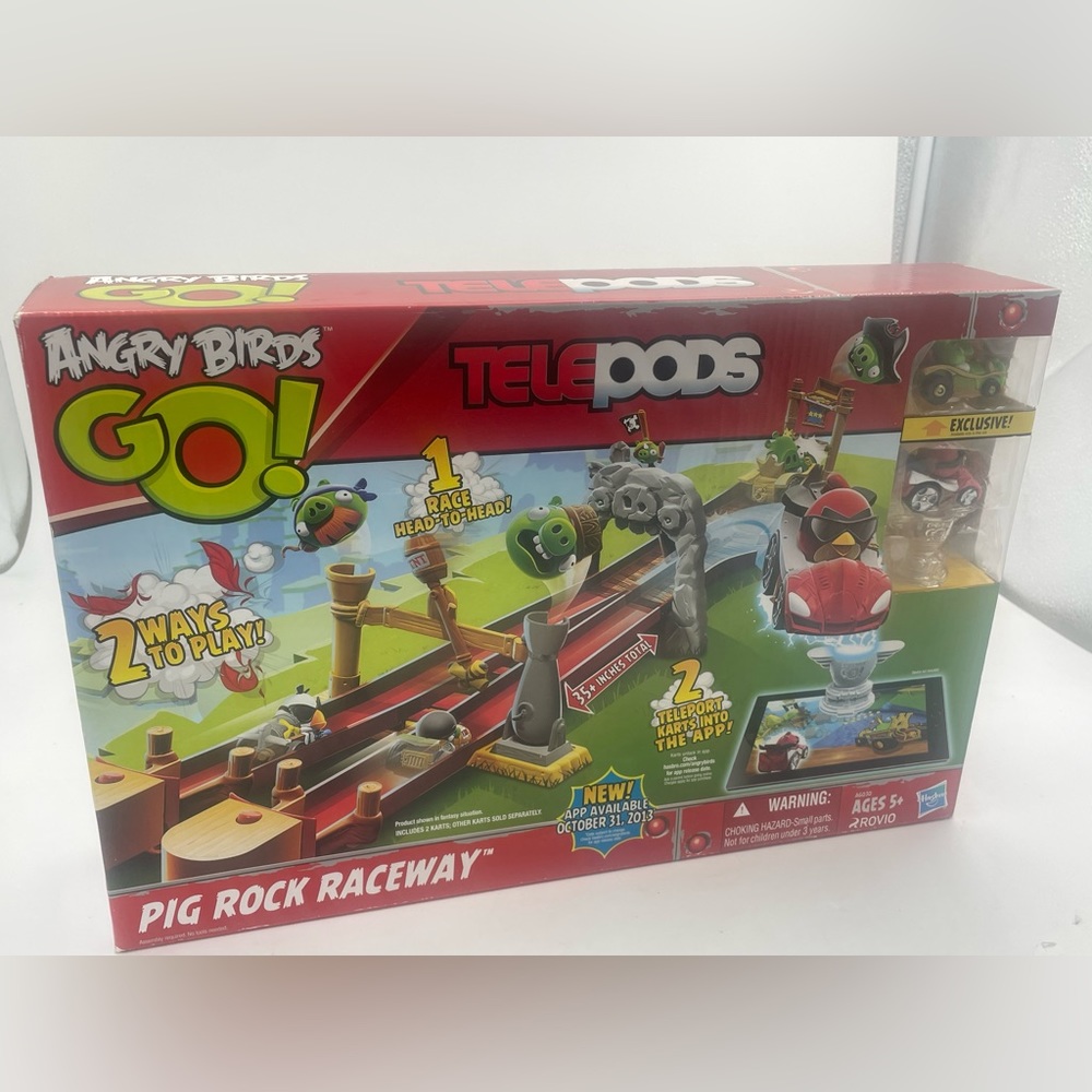 Hasbro Angry Birds Go! Telepods Pig Rock Raceway Playset New